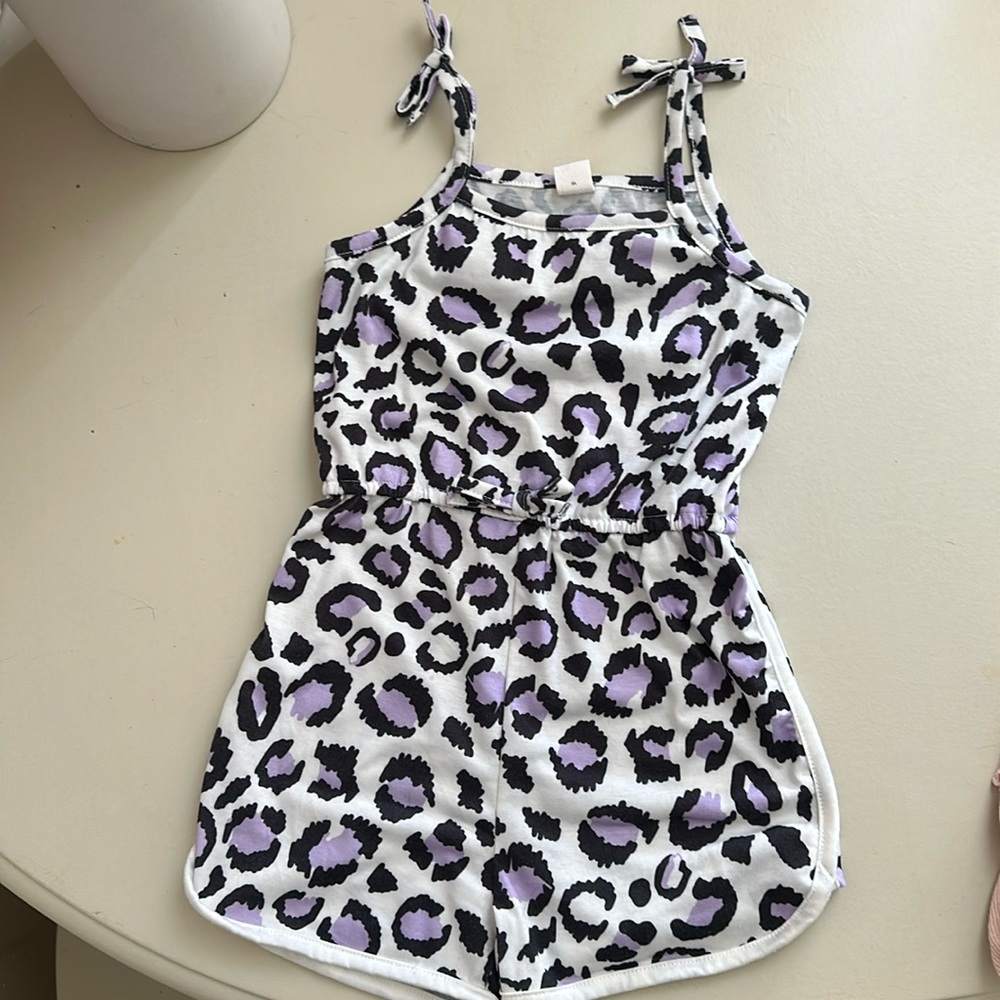 SHEIN leopard girls romper